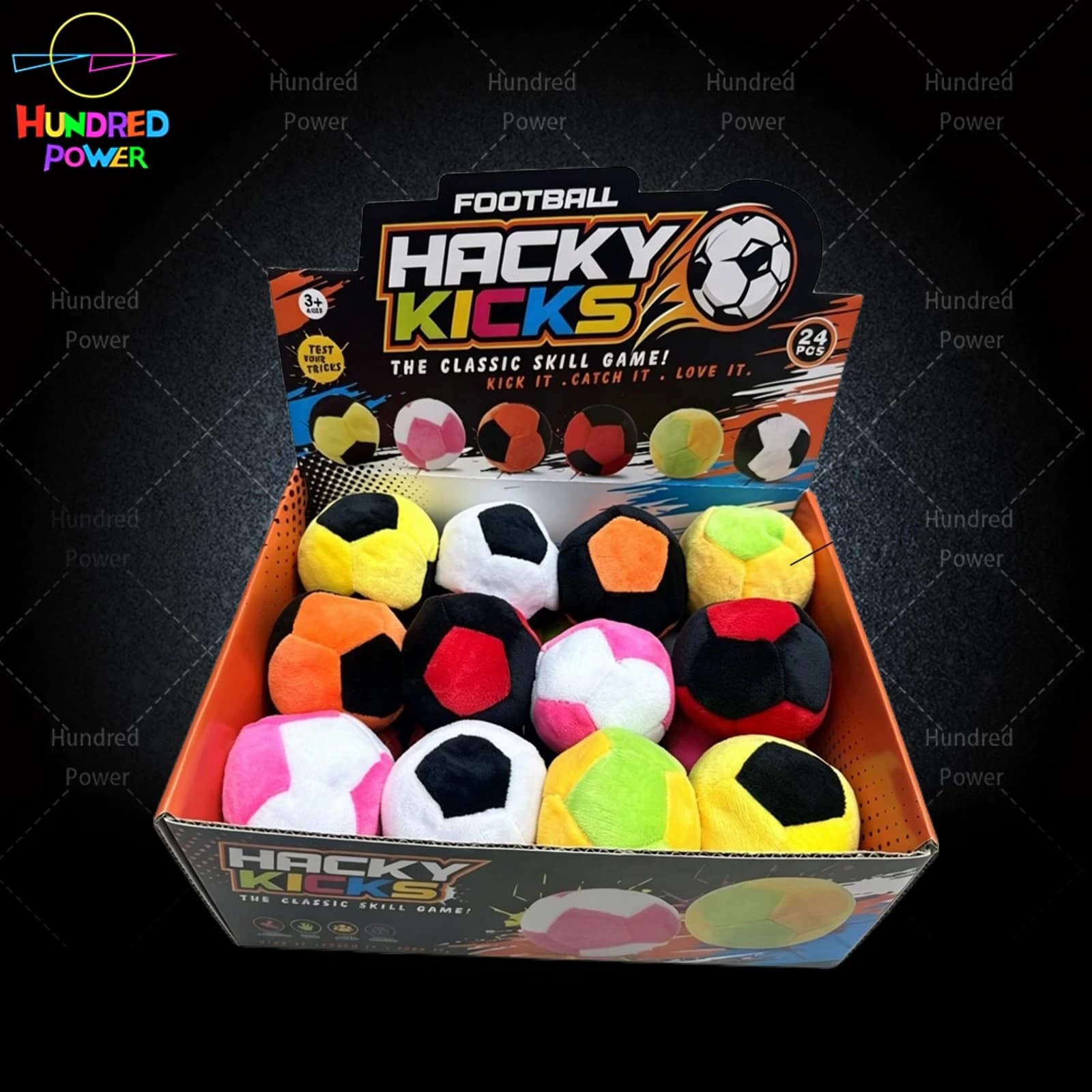 Football Style Cloth Sandbag (2.8 inch, 24pcs Display Box)