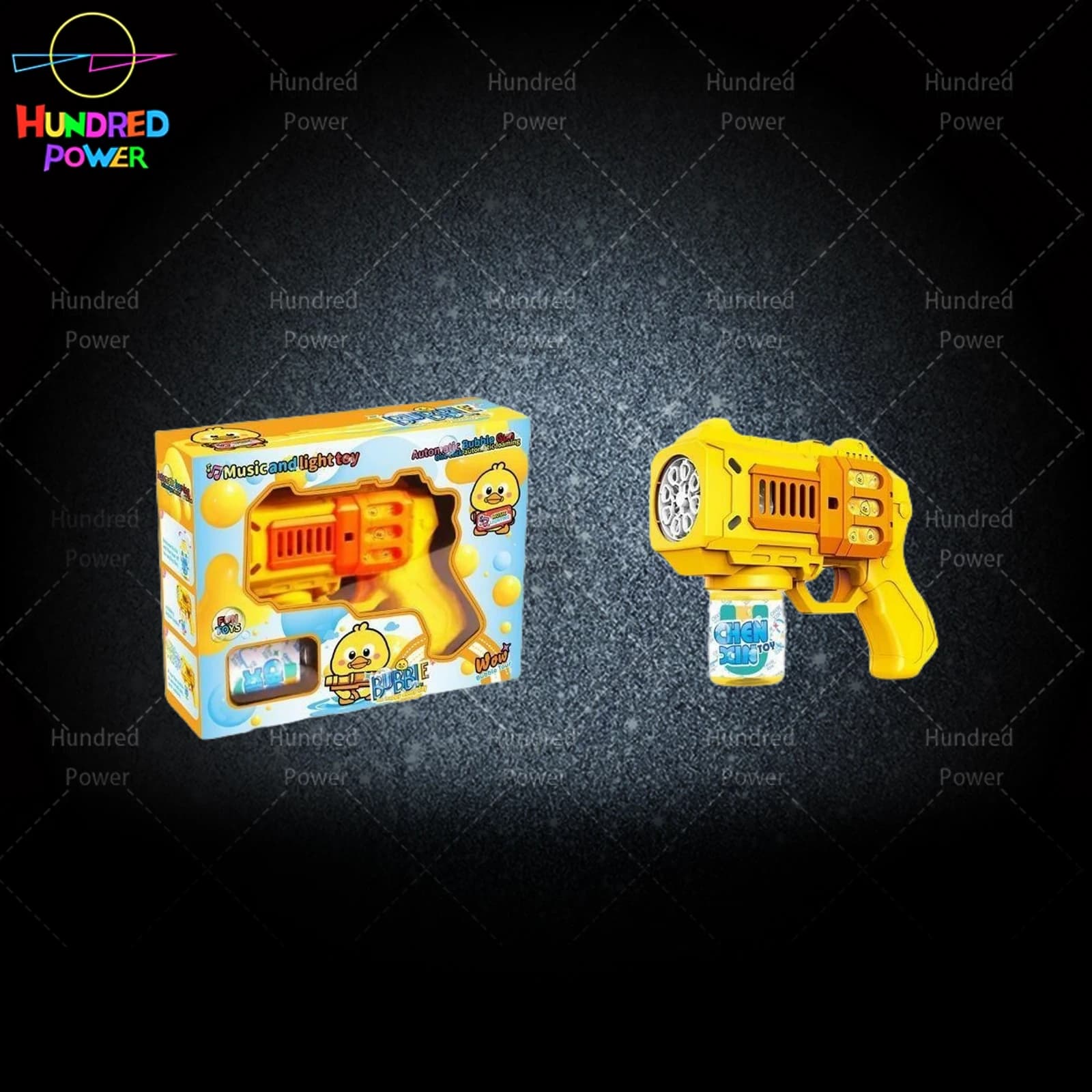 Duck Revolver Bubble Gun Electric Bubble Gun Multi-Hole Bubble Gun Handheld Automatic Bubble Toy