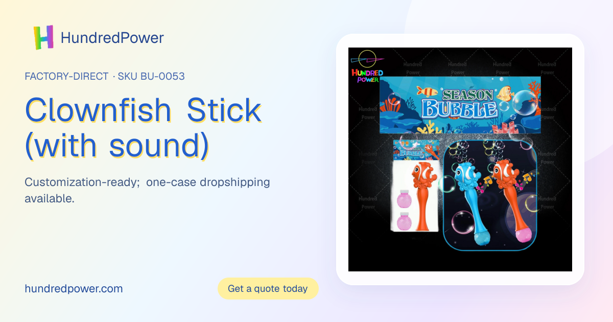 Clownfish Stick (with sound) · SKU BU-0053 · HundredPower